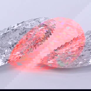 Loose Diamond - PEAR 5.62ct Fancy Vivid Pink VVS2: Loose Diamond - PEAR 5.62ct Fancy Vivid Pink VVS2 Source: This is a real non-mined Diamond that has been grown in a lab Shape: PEAR Carats: 5.62 Color: Fancy Vivid Pink Certification: IGI Video: