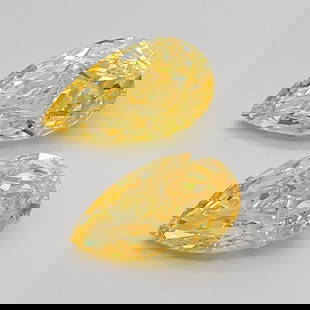 Loose Diamond - PEAR 1.08ct Fancy Vivid Yellow VVS2: Loose Diamond - PEAR 1.08ct Fancy Vivid Yellow VVS2 Source: This is a real non-mined Diamond that has been grown in a lab Shape: PEAR Carats: 1.08 Color: Fancy Vivid Yellow Certification: IGI Video: