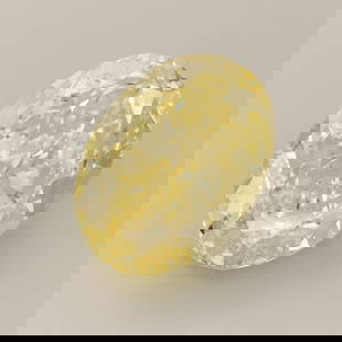 Loose Diamond - OVAL 5.36ct Fancy Vivid Yellow VS1: Loose Diamond - OVAL 5.36ct Fancy Vivid Yellow VS1 Source: This is a real non-mined Diamond that has been grown in a lab Shape: OVAL Carats: 5.36 Color: Fancy Vivid Yellow Certification: IGI Video: