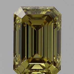 Loose Diamond - EMERALD 0.95ct Fancy Yellow VS1