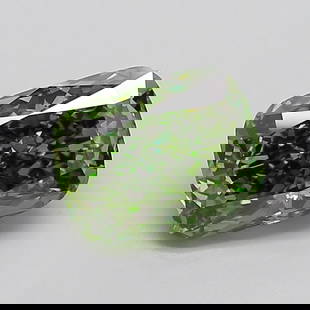Loose Diamond - CUSHION MODIFIED 3.6ct Fancy Vivid Green VS1: Loose Diamond - CUSHION MODIFIED 3.6ct Fancy Vivid Green VS1 Source: This is a real non-mined Diamond that has been grown in a lab Shape: CUSHION MODIFIED Carats: 3.6 Color: Fancy Vivid Green Certific