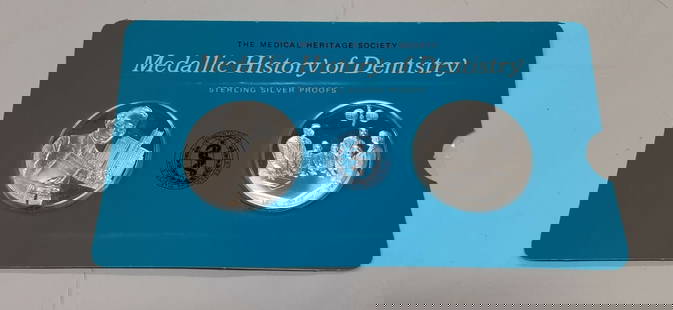 Franklin Mint .925 Silver Proof Medals History of Dentistry by A. Black: Franklin Mint .925 Silver Proof Medals History of Dentistry by A. Black Explore the fascinating History of Dentistry with these .925 Silver Proof Medals from the Franklin Mint, featuring the renowned