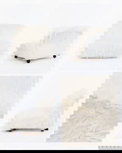 Mario Bellini Amanta 23 Cream Sofa Chairs Set of 2 68cm Height: Mario Bellini Amanta 23 Cream Sofa Chairs Set of 2 68cm Height This elegant set of two sofa chairs, designed by Mario Bellini, features a sophisticated cream color that effortlessly complements any de