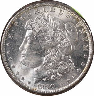 1890-O Morgan Silver Dollar Choice BU Uncertified Coin: 1890-O Morgan Silver Dollar Choice BU Uncertified Coin This 1890-O Morgan Silver Dollar is a beautiful example of numismatic artistry, featuring a striking design and rich history. The coin is in
