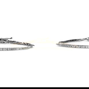 Elegant 14K White Gold Diamond Tennis Bracelet 0.50ct SI I: Elegant 14K White Gold Diamond Tennis Bracelet 0.50ct SI I This elegant 14K white gold diamond tennis bracelet features a total carat weight of 0.50 ct, showcasing round brilliant cut diamonds with a