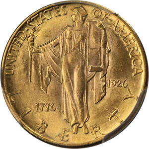 1926 Gold $2.50 Sesquicentennial Commemorative PCGS MS65