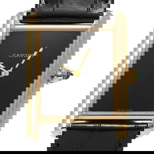CARTIER Tank Louis Cartier WGTA0091 Black Dial Yellow Gold Ladies Watch: CARTIER Tank Louis Cartier WGTA0091 Black Dial Yellow Gold Ladies Watch Introducing the Cartier Tank Louis Cartier WGTA0091 Ladies Watch, a timeless piece that embodies elegance and sophistication.