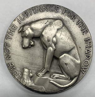 1940 Society of Medalists Large Bronze Medal by Edmond Amateis 3 Inch 8.3 oz: 1940 Society of Medalists Large Bronze Medal by Edmond Amateis 3 Inch 8.3 oz This is a 1940 Society of Medalists 21st Issue large medal designed by Edmond Amateis. Crafted from high-quality bronze, th