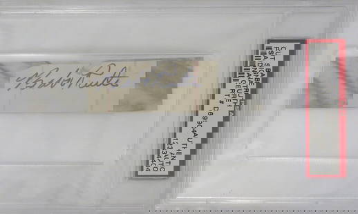 Babe Ruth Signed Cut PSA/DNA Encapsulated New York Yankees: Babe Ruth Signed Cut PSA/DNA Encapsulated New York Yankees This is a Babe Ruth signed cut, encapsulated and authenticated by PSA Authentication, ensuring its legitimacy. The item features the legendar