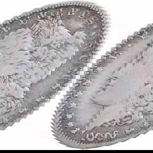 1896-S Morgan Silver Dollar VF Uncertified Coin by George T. Morgan: 1896-S Morgan Silver Dollar VF Uncertified Coin by George T. Morgan This 1896-S Morgan Silver Dollar features a design by George T. Morgan and has a grade of VF (Very Fine). The coin is composed of 90