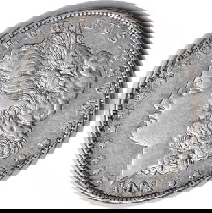 1901 VAM 5 Morgan Silver Dollar Doubled Ear Uncertified Coin: 1901 VAM 5 Morgan Silver Dollar Doubled Ear Uncertified Coin This 1901 VAM 5 Morgan Silver Dollar features a unique doubled ear detail, adding to its collectible value. The coin is composed of 90% sil