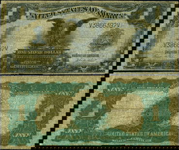 1899 $1 Silver Certificate VG Circulated Currency Collectible: 1899 $1 Silver Certificate VG Circulated Currency Collectible This 1899 $1 Silver Certificate is a notable piece of currency history. It's classified as circulated and graded as Very Good (VG), indica