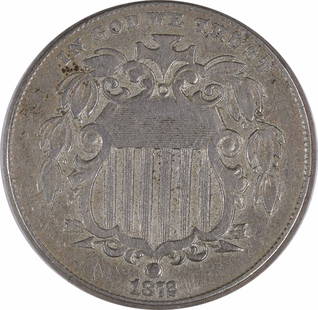 1872 Shield Nickel VF Uncertified Philadelphia Mint Coin: 1872 Shield Nickel VF Uncertified Philadelphia Mint Coin This 1872 Shield Nickel, designated as VF (Very Fine), is a notable piece from the Philadelphia mint, featuring the classic design by James Bar