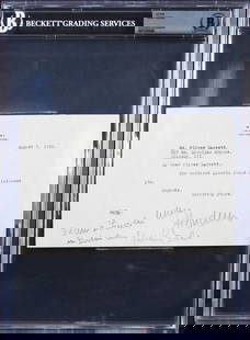 Harry Houdini 1926 Signed Letter on Personal Letterhead BAS Authenticated: Harry Houdini 1926 Signed Letter on Personal Letterhead BAS Authenticated This remarkable piece of history features an original letter personally signed by the legendary Harry Houdini. Dated August 9,