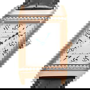 JAEGER-LECOULTRE Reverso Duet Duo 40mm Pink Gold Diamond Watch Ref. 269.2.54/Q2692420: JAEGER-LECOULTRE Reverso Duet Duo 40mm Pink Gold Diamond Watch Ref. 269.2.54/Q2692420 Discover the exquisite JAEGER-LECOULTRE Reverso Duet Duo, a unisex wristwatch that embodies elegance and sophistic