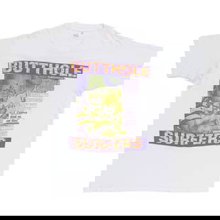 Vintage 1993 Butthole Surfers Tour Shirt with Graphics: Vintage 1993 Butthole Surfers Tour Shirt with Graphics Original vintage 1993 Butthole Surfers Tour Shirt in good condition. This true vintage shirt features eye-catching front and back graphics. Made