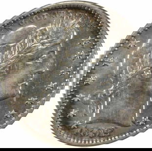 1892 Barber Quarter AU Uncertified 90% Silver 25C by Charles E. Barber: 1892 Barber Quarter AU Uncertified 90% Silver 25C by Charles E. Barber This 1892 Barber Silver Quarter is a remarkable piece of numismatic history, featuring a design by Charles E. Barber. The coin is