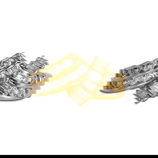 14k Yellow Gold Channel-Set Diamond Ring 1.00 ct Size 8: 14k Yellow Gold Channel-Set Diamond Ring 1.00 ct Size 8 This stunning 14k yellow gold diamond ring features a captivating design with a total diamond weight of 1.00 ct. The ring showcases both round b