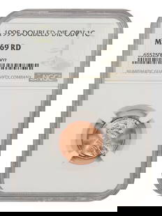 1995 NGC MS69RD Lincoln Cent Doubled Die Obverse Ultra Gem: 1995 NGC MS69RD Lincoln Cent Doubled Die Obverse Ultra Gem This 1995 Lincoln Cent is certified by NGC with a grade of MS69RD, making it an uncirculated ultra gem. It features stunning fiery orange-red