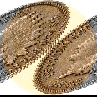 1864CN Indian Cent Copper Coin Circulated Uncertified: 1864CN Indian Cent Copper Coin Circulated Uncertified This 1864CN Indian Cent is a notable addition for coin collectors. The coin is made of copper and has been circulated, showcasing its historical
