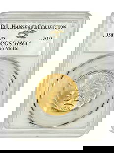 1908-D $10 Indian Gold Coin PCGS MS64 D.L. Hansen Collection: 1908-D $10 Indian Gold Coin PCGS MS64 D.L. Hansen Collection This 1908-D $10 Indian Gold Coin is certified by PCGS with a grade of MS64, showcasing bright and frosty mint luster accented by subtle sat