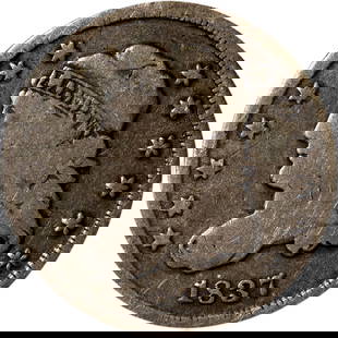 1837 Bust Half Dime Silver Coin for Collectors: 1837 Bust Half Dime Silver Coin for Collectors This 1837 Bust Half Dime is a notable piece of numismatic history, featuring a classic design that reflects its era. Made of silver, this coin has been