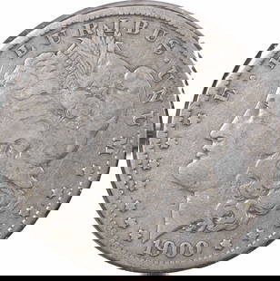 1900-O Morgan Silver Dollar Coin 90% Silver F Grade: 1900-O Morgan Silver Dollar Coin 90% Silver F Grade This 1900-O/CC Morgan Silver Dollar is a classic piece of American numismatic history. Minted in New Orleans, this coin is composed of 90% silver an