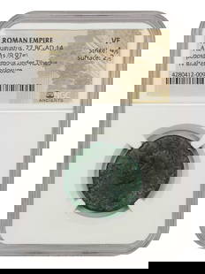 Ancient Roman Augustus AE As Coin NGC VF Posthumous Tiberius Certification 4280412009: Ancient Roman Augustus AE As Coin NGC VF Posthumous Tiberius Certification 4280412009 This Ancient Roman AE As coin commemorates Augustus (27 BC-AD 14) and was issued posthumously under Tiberius. It h