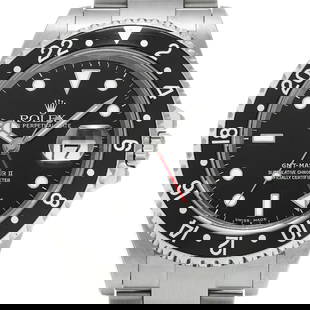 ROLEX GMT Master II 16710 F Serial Automatic Men's Watch: ROLEX GMT Master II 16710 F Serial Automatic Men's Watch This ROLEX GMT Master II 16710 is a sophisticated men's wristwatch, manufactured around 2003. It features a black dial and a stainless steel ca