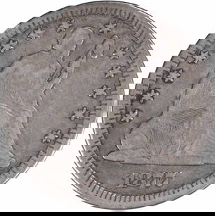 1877-CC Liberty Seated Silver Quarter VF Uncertified Coin: 1877-CC Liberty Seated Silver Quarter VF Uncertified Coin This 1877-CC Liberty Seated Silver Quarter is a remarkable piece of numismatic history. Featuring a vintage design, this quarter is composed