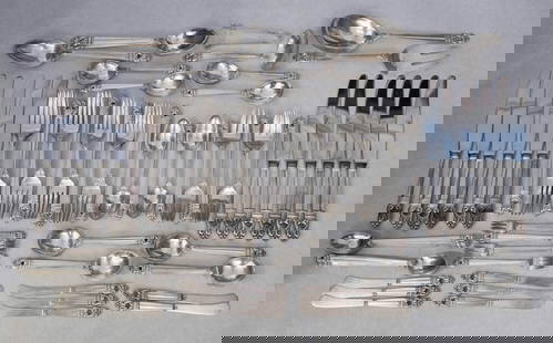 Royal Danish Sterling Silver 127 Piece Flatware Set by International Silver 1939: Royal Danish Sterling Silver 127 Piece Flatware Set by International Silver 1939 Elevate your dining experience with this exquisite Royal Danish by International Sterling Silver 127 Piece Dinner Flatw