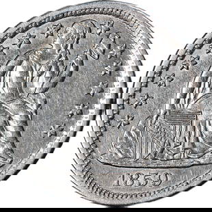 1859-O Seated Liberty Dime Silver Choice AU BU Strong Strike: 1859-O Seated Liberty Dime Silver Choice AU BU Strong Strike This 1859-O Seated Liberty Dime features a strong strike and great eye appeal, reflecting its Choice AU/BU grade. Minted in New Orleans, th