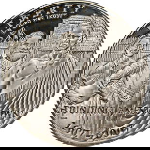 2007-P Jamestown Commemorative Silver Dollar PCGS PR70 DCAM: 2007-P Jamestown Commemorative Silver Dollar PCGS PR70 DCAM This 2007-P Jamestown Commemorative Silver Dollar is a stunning piece certified by PCGS with a perfect grade of PR70 DCAM. Minted in Philade