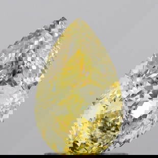 Loose Diamond - PEAR 2.01ct Fancy Intense Yellow VS2: Loose Diamond - PEAR 2.01ct Fancy Intense Yellow VS2 Source: This is a real non-mined Diamond that has been grown in a lab Shape: PEAR Carats: 2.01 Color: Fancy Intense Yellow Certification: IGI