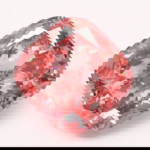 Loose Diamond - CUSHION BRILLIANT 1.3ct Fancy Intense Pink VS1: Loose Diamond - CUSHION BRILLIANT 1.3ct Fancy Intense Pink VS1 Source: This is a real non-mined Diamond that has been grown in a lab Shape: CUSHION BRILLIANT Carats: 1.3 Color: Fancy Intense Pink