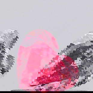Loose Diamond - HEART 0.37ct Fancy Vivid Pink VVS2: Loose Diamond - HEART 0.37ct Fancy Vivid Pink VVS2 Source: This is a real non-mined Diamond that has been grown in a lab Shape: HEART Carats: 0.37 Color: Fancy Vivid Pink Certification: IGI Video: