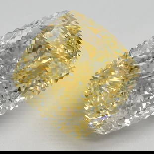 Loose Diamond - CUSHION BRILLIANT 2.72ct Fancy Intense Yellow VS1: Loose Diamond - CUSHION BRILLIANT 2.72ct Fancy Intense Yellow VS1 Source: This is a real non-mined Diamond that has been grown in a lab Shape: CUSHION BRILLIANT Carats: 2.72 Color: Fancy Intense