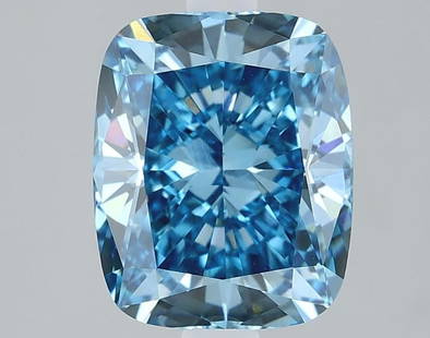 Loose Diamond - CUSHION BRILLIANT 2.04ct Fancy Vivid Blue VVS2: Loose Diamond - CUSHION BRILLIANT 2.04ct Fancy Vivid Blue VVS2 Source: This is a real non-mined Diamond that has been grown in a lab Shape: CUSHION BRILLIANT Carats: 2.04 Color: Fancy Vivid Blue