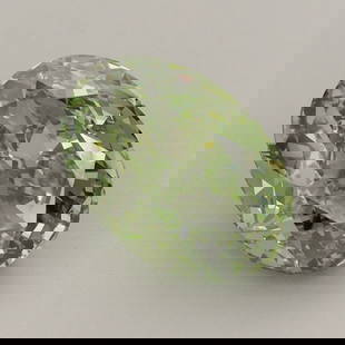 Loose Diamond - OVAL 4.14ct Fancy Vivid Green VVS2: Loose Diamond - OVAL 4.14ct Fancy Vivid Green VVS2 Source: This is a real non-mined Diamond that has been grown in a lab Shape: OVAL Carats: 4.14 Color: Fancy Vivid Green Certification: IGI 