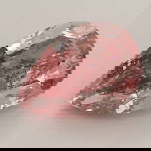 Loose Diamond - PEAR 2.0ct Fancy Intense Brownish Pink VS1: Loose Diamond - PEAR 2.0ct Fancy Intense Brownish Pink VS1 Source: This is a real non-mined Diamond that has been grown in a lab Shape: PEAR Carats: 2.0 Color: Fancy Intense Brownish Pink Certificatio