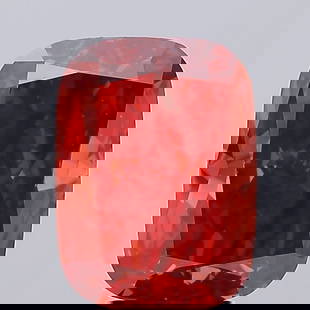 Loose Diamond - CUSHION BRILLIANT 4.65ct Fancy Vivid Red VS1: Loose Diamond - CUSHION BRILLIANT 4.65ct Fancy Vivid Red VS1 Source: This is a real non-mined Diamond that has been grown in a lab Shape: CUSHION BRILLIANT Carats: 4.65 Color: Fancy Vivid Red