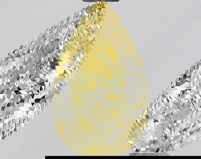 Loose Diamond - PEAR 1.08ct Fancy Intense Yellow VVS2: Loose Diamond - PEAR 1.08ct Fancy Intense Yellow VVS2 Source: This is a real non-mined Diamond that has been grown in a lab Shape: PEAR Carats: 1.08 Color: Fancy Intense Yellow Certification: IGI