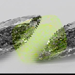 Loose Diamond - CUSHION MODIFIED 2.35ct Fancy Vivid Green VS1: Loose Diamond - CUSHION MODIFIED 2.35ct Fancy Vivid Green VS1 Source: This is a real non-mined Diamond that has been grown in a lab Shape: CUSHION MODIFIED Carats: 2.35 Color: Fancy Vivid Green