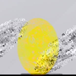 Loose Diamond - OVAL 1.14ct Fancy Vivid Yellow VS2: Loose Diamond - OVAL 1.14ct Fancy Vivid Yellow VS2 Source: This is a real non-mined Diamond that has been grown in a lab Shape: OVAL Carats: 1.14 Color: Fancy Vivid Yellow Certification: IGI Video: