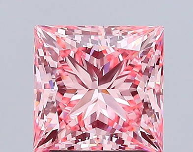Loose Diamond - PRINCESS 2.77ct Fancy Vivid Pink VS1: Loose Diamond - PRINCESS 2.77ct Fancy Vivid Pink VS1 Source: This is a real non-mined Diamond that has been grown in a lab Shape: PRINCESS Carats: 2.77 Color: Fancy Vivid Pink Certification: IGI