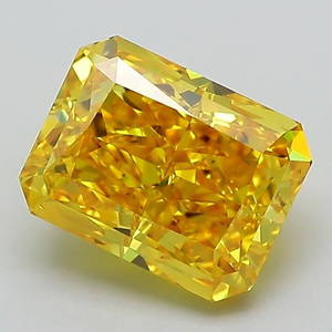 Loose Diamond - RADIANT 2.03ct Fancy Vivid Yellow VVS2