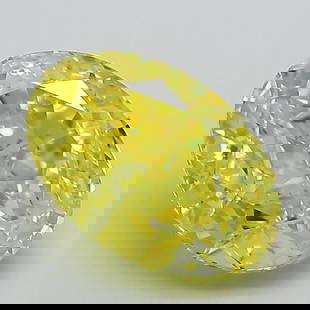 Loose Diamond - OVAL 2.04ct Fancy Vivid Yellow VS1: Loose Diamond - OVAL 2.04ct Fancy Vivid Yellow VS1 Source: This is a real non-mined Diamond that has been grown in a lab Shape: OVAL Carats: 2.04 Color: Fancy Vivid Yellow Certification: IGI Video: