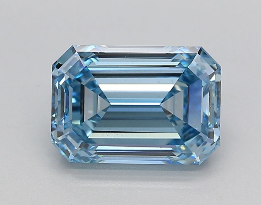 Loose Diamond - EMERALD 2.32ct Fancy Intense Blue VS1: Loose Diamond - EMERALD 2.32ct Fancy Intense Blue VS1 Source: This is a real non-mined Diamond that has been grown in a lab Shape: EMERALD Carats: 2.32 Color: Fancy Intense Blue Certification: IGI Vid