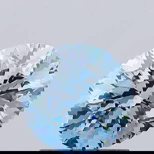 Loose Diamond - ROUND 1.13ct Fancy Vivid Blue VS1: Loose Diamond - ROUND 1.13ct Fancy Vivid Blue VS1 Source: This is a real non-mined Diamond that has been grown in a lab Shape: ROUND Carats: 1.13 Color: Fancy Vivid Blue Certification: IGI Video: