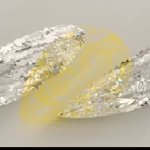 Loose Diamond - PEAR 4.43ct Fancy Vivid Yellow VVS2: Loose Diamond - PEAR 4.43ct Fancy Vivid Yellow VVS2 Source: This is a real non-mined Diamond that has been grown in a lab Shape: PEAR Carats: 4.43 Color: Fancy Vivid Yellow Certification: IGI Video: